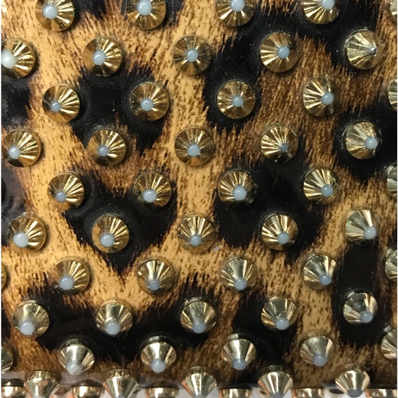 Christian Louboutin Panettone Studded Leopard Zip Around Wallet 🐆❤️ - Picture 16 of 17